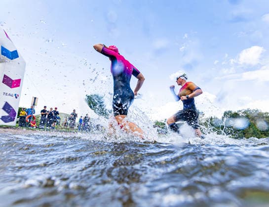 07 06 2026, GER, Crosstriathlon, Maenner Frauen, Saison 26, 38 Teag Werratal Crosstriathlon org Triathlonverein Werratal e V Jacqueline Volk Tria Chicks 500m swim in open water, 11,9km MTB course and 4,0km run course took the participants in the categories Jedermann Cross Einzel Staffel as well as the Sprint Cross Einzel incl Thüringer Meisterschaft in angriff 98597 Breitungen Strandbad Kiessee Thueringen Germany