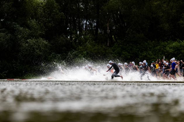 07 06 2026, GER, Crosstriathlon, Maenner Frauen, Saison 26, 38 Teag Werratal Crosstriathlon org Triathlonverein Werratal e V 500m swim in open water, 11,9km MTB course and 4,0km run course took the participants in the categories Jedermann Cross Einzel Staffel as well as the Sprint Cross Einzel incl Thüringer Meisterschaft in angriff 98597 Breitungen Strandbad Kiessee Thueringen Germany