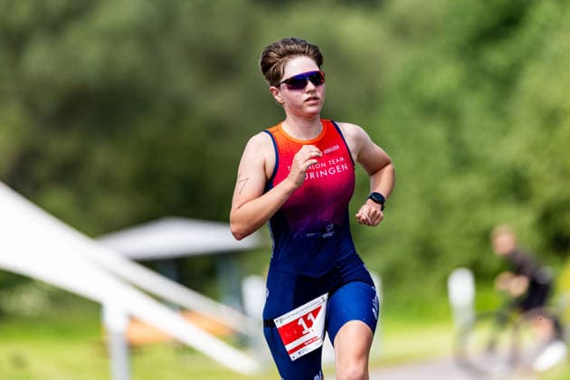 07 06 2026, GER, Crosstriathlon, Maenner Frauen, Saison 26, 38 Teag Werratal Crosstriathlon org Triathlonverein Werratal e V Maja Giessmann LTV Erfurt Triathlon Team Thüringen 500m swim in open water, 11.9km MTB course and 4.0km run course took the participants in the categories Everyman Cross Individual Relay as well as the Sprint Cross Individual incl Thuringian Championship in angriff 98597 Breitungen Strandbad Kiessee Thueringen Germany
