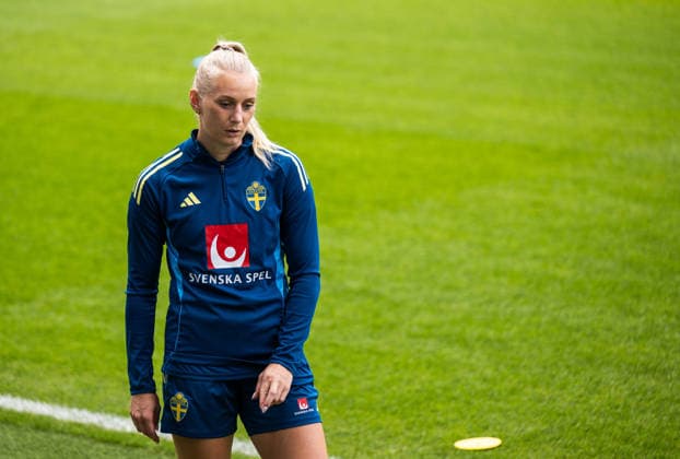 260608 Stina Blackstenius of the Swedish women s national football team at a training session on June 8, 2026 in Gothenburg Photo Mathias Bergeld BILDBYRAN code MB MB1380 fotboll football soccer fotball vm kval kval fifa womens world cup qualifier qualifier träning practice training sverige sweden dam bbeng women kvinner  Copyright: MATHIASxBERGELD BB260608MB003