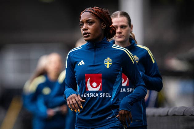 260608 Evelyn Ijeh of the Swedish women s national football team at a training session on June 8, 2026 in Gothenburg Photo Mathias Bergeld BILDBYRAN code MB MB1380 fotboll football soccer fotball vm kval kval fifa womens world cup qualifier qualifier träning practice training sverige sweden dam bbeng women kvinner  Copyright: MATHIASxBERGELD BB260608MB010