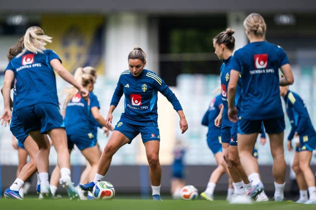 260608 Johanna Rytting Kaneryd of the Swedish women s national football team at a training session on June 8, 2026 in Gothenburg Photo Mathias Bergeld BILDBYRAN code MB MB1380 fotboll football soccer fotball vm kval kval fifa womens world cup qualifier qualifier träning practice training sverige sweden dam bbeng women kvinner  Copyright: MATHIASxBERGELD BB260608MB019