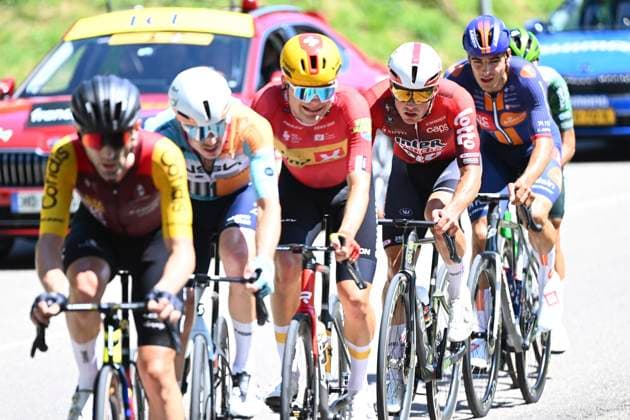 Tour Auvergne - Rhone-Alpes 2026 Stage 2 LE PUY-EN-VELAY, FRANCE - JUNE 08 : Veistroffer Baptiste (FRA) of Lotto Intermarche during stage 2 of the 78th edition of Tour Auvergne - Rhone-Alpes an UCI World Tour 2.UWT cycling road race stage for Men Elite of 234.3 km with start in Saint-Martin-Le-Vinoux and finish in Le Puy-en-Velay on June 8, 2026 in Le Puy-en-Velay, France, 08 06 2026 ( Motordriver Guy De Vuyst - Le Puy-en-Velay France  Copyright: xVincentxKalutx