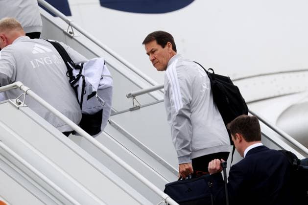 Belgium s head coach Rudi Garcia pictured at the departure of Belgian national soccer team the Red Devils from Brussels Airport, Monday 08 June 2026, in Zaventem. The Red Devils fly to their base camp in Seattle for the FIFA World Cup, WM, Weltmeisterschaft, Fussball 2026 which is held in the United States, Canada and Mexico. BRUNOxFAHY  x176593753x