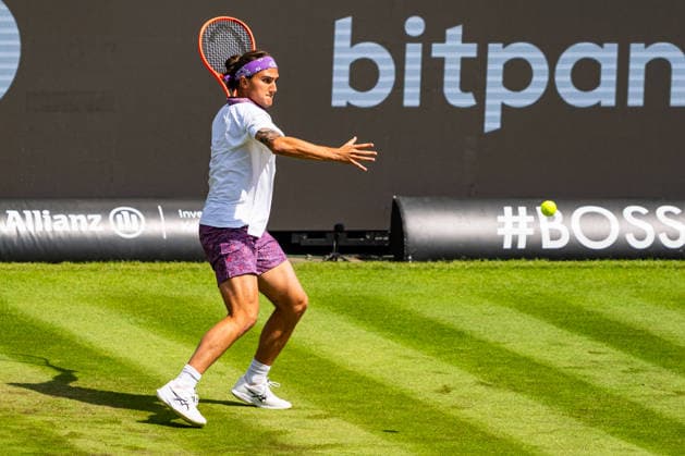 Stuttgart, GERMANY - June 08: Mattia Bellucci (ITA) during the Singles Match between Alejandro Davidovich Fokina (ESP) vs. Mattia Bellucci (ITA) at BOSS OPEN 2026, Tennisanlage Weissenhof on June 08, 2026 in Stuttgart, Germany. Baden-Württemberg Germany Copyright: xTimoxSteinx