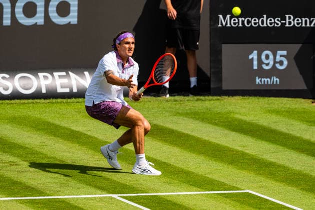 Stuttgart, GERMANY - June 08: Mattia Bellucci (ITA) during the Singles Match between Alejandro Davidovich Fokina (ESP) vs. Mattia Bellucci (ITA) at BOSS OPEN 2026, Tennisanlage Weissenhof on June 08, 2026 in Stuttgart, Germany. Baden-Württemberg Germany Copyright: xTimoxSteinx
