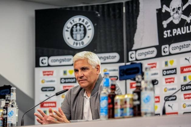 Presentation of the new coach Marcel Rapp not in the picture Sports director Andreas Bornemann Pauli Germany , Hamburg , Millerntorstadion , Football , 2 Bundesliga , FC St Pauli