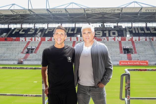 Presentation of the new coach Marcel Rapp Sports Director Andreas Bornemann Pauli Germany , Hamburg , Millerntorstadion , Football , Bundesliga 2 , FC St Pauli