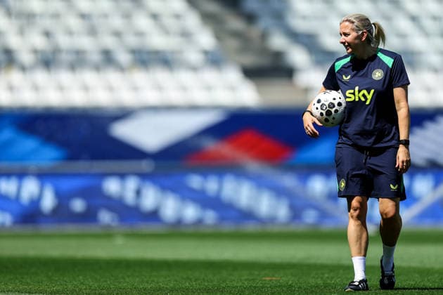 Republic of Ireland WNT Squad Training, Stade des Alpes, Grenoble, France 8 6 2026 Head coach Carla Ward Carla Ward 8 6 2026  Copyright: x INPHO BenxBradyx BB3_7192