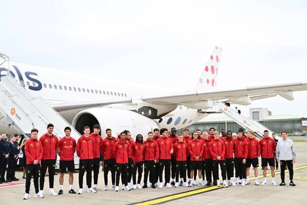 Football, FIFA World Cup 2026, Belgium national team, departure from Brussels
