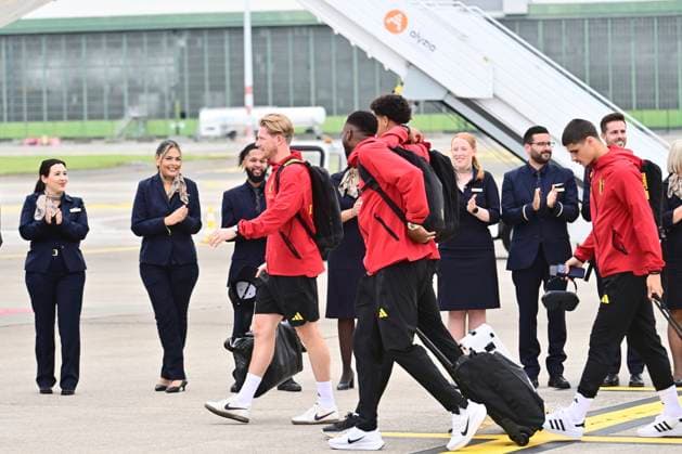 Belgian national football team - 2026 FIFA World Cup, WM, Weltmeisterschaft, Fussball - media activities 08 06 2026 ZAVENTEM, BELGIUM - JUNE 08 : De Bruyne Kevin forward of Belgium pictured at Brussels airport before takeoff towards Seattle ahead of the FIFA World Cup 2026 on June 8, 2026 in Zaventem, Belgium, 08 06 2026 Zaventem Belgium  Copyright: xPeterxDexVoechtx