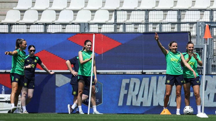 Republic of Ireland WNT Squad Training, Stade des Alpes, Grenoble, France 8 6 2026 Katie McCabe, Abbie Larkin, Leanne Kiernan and Jessica Ziu Katie McCabe, Abbie Larkin, Leanne Kiernan and Jessica Ziu 8 6 2026  Copyright: x INPHO BenxBradyx BB3_8017