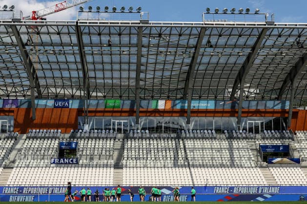 Republic of Ireland WNT Squad Training, Stade des Alpes, Grenoble, France 8 6 2026 A view of training A view of training 8 6 2026  Copyright: x INPHO BenxBradyx BB2_9553