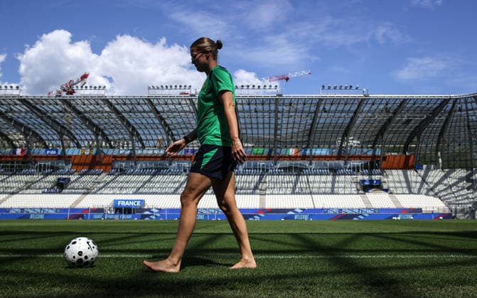 Republic of Ireland WNT Squad Training, Stade des Alpes, Grenoble, France 8 6 2026 Ruesha Littlejohn Ruesha Littlejohn 8 6 2026  Copyright: x INPHO BenxBradyx BB1_2525