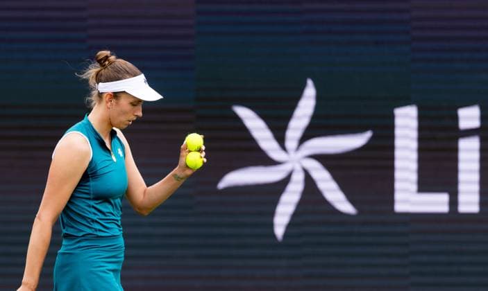 DEN BOSCH - Elise Mertens (BEL) during the WTP singles match against Bianca Andreescu (CAN) at the LibÃ ma Open 2026. The combined ATP, Tennis Herren WTA, Tennis Damen tournament is being held on the event grounds of the former Autotron car theme park. IRIS VAN DEN BROEK ANP xVIxANPxSportx xxANPxIVx 560480166 originalFilename: 560480166.jpg