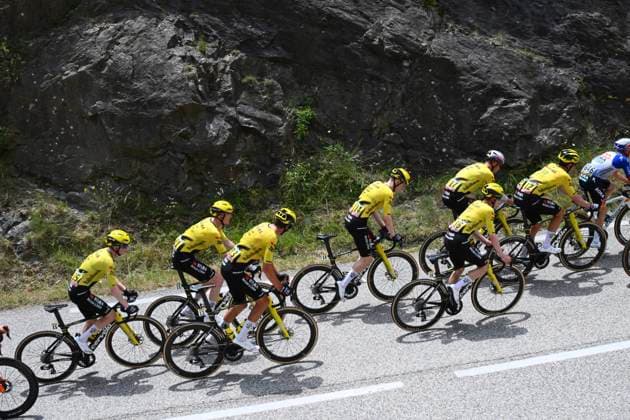 Tour Auvergne - Rhone-Alpes 2026 Stage 2 LE PUY-EN-VELAY, FRANCE - JUNE 08 : Jorgenson Matteo (USA) of Team Visma Lease a Bike, Affini Edoardo (ITA) of Team Visma Lease a Bike, Armirail Bruno (FRA) of Team Visma Lease a Bike, Hagenes Per Strand (NOR) of Team Visma Lease a Bike, Nordhagen Jorgen (NOR) of Team Visma Lease a Bike, Tulett Ben (GBR) of Team Visma Lease a Bike, Van Aert Wout (BEL) of Team Visma Lease a Bike during stage 2 of the 78th edition of Tour Auvergne - Rhone-Alpes an UCI World Tour 2.UWT cycling road race stage for Men Elite of 234.3 km with start in Saint-Martin-Le-Vinoux and finish in Le Puy-en-Velay on June 8, 2026 in Le Puy-en-Velay, France, 08 06 2026 ( Motordriver Guy De Vuyst - Le Puy-en-Velay France  Copyright: xVincentxKalutx