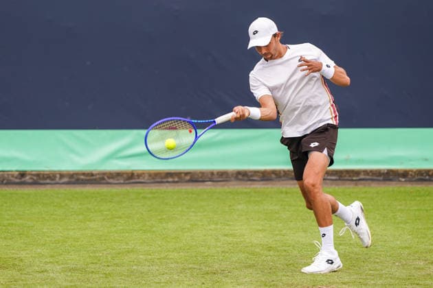2026-06-08 - Libema Open 2026 ROSMALEN, NETHERLANDS - JUNE 8: Benjamin Bonzi of France during the Libema Open 2026 at the Autotron on June 8, 2026 in Rosmalen, Netherlands Rosmalen Autotron Netherlands Content not available for redistribution in The Netherlands directly or indirectly through any third parties. Copyright: xAndrexWeeningx