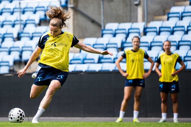 260608 Signe Gaupset of the Norwegian women™s national football team during a training session on June 8, 2026 in Oslo Photo Marius Simensen BILDBYRAN Cop 238 bbeng dam fifa women s world cup qualifier football fotball fotball norge norway practice soccer training trening träning  Copyright: MARIUSxSIMENSEN BB260608BB069