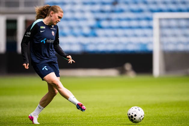 260608 Signe Gaupset of the Norwegian women™s national football team during a training session on June 8, 2026 in Oslo Photo Marius Simensen BILDBYRAN Cop 238 bbeng dam fifa women s world cup qualifier football fotball fotball norge norway practice soccer training trening träning  Copyright: MARIUSxSIMENSEN BB260608BB087