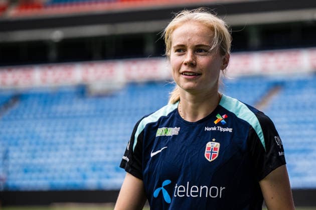 260608 Julie Blakstad of the Norwegian women™s national football team during a training session on June 8, 2026 in Oslo Photo Marius Simensen BILDBYRAN Cop 238 bbeng dam fifa women s world cup qualifier football fotball fotball norge norway practice soccer training trening träning  Copyright: MARIUSxSIMENSEN BB260608BB103