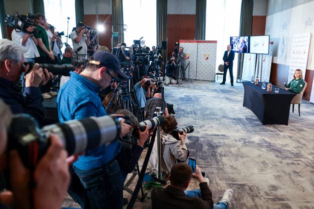 Maja Chwalinska press conference, PK, Pressekonferenz After Roland Garros 2026 Maja Chwalinska during press conference after Roland Garros 2026 in Warsaw, Poland, on June 8, 2026 Warsaw Poland  Copyright: xFotoxOlimpikx originalFilename:jastrzebowski-majachwa260608_np6D5.jpg