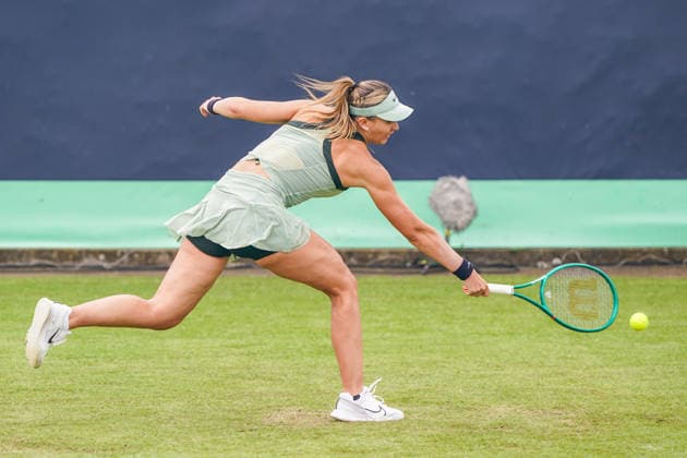 2026-06-08 - Libema Open 2026 ROSMALEN, NETHERLANDS - JUNE 8: Paula Badosa of Spain during the Libema Open 2026 at the Autotron on June 8, 2026 in Rosmalen, Netherlands Rosmalen Autotron Netherlands Content not available for redistribution in The Netherlands directly or indirectly through any third parties. Copyright: xAndrexWeeningx