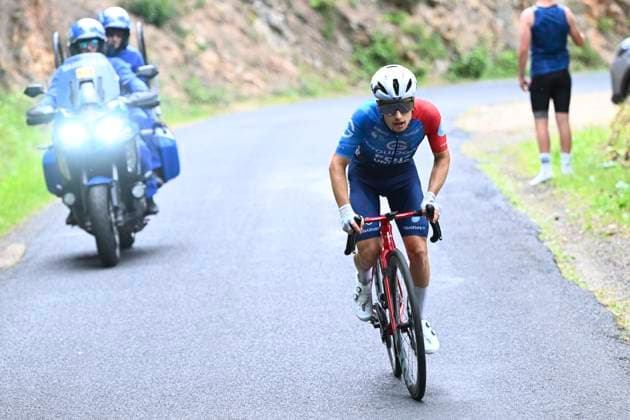 Tour Auvergne - Rhone-Alpes 2026 Stage 2 LE PUY-EN-VELAY, FRANCE - JUNE 08 : Braz Afonso Clement (FRA) of Groupama - FDJ United during stage 2 of the 78th edition of Tour Auvergne - Rhone-Alpes an UCI World Tour 2.UWT cycling road race stage for Men Elite of 234.3 km with start in Saint-Martin-Le-Vinoux and finish in Le Puy-en-Velay on June 8, 2026 in Le Puy-en-Velay, France, 08 06 2026 ( Motordriver Guy De Vuyst - Le Puy-en-Velay France  Copyright: xVincentxKalutx