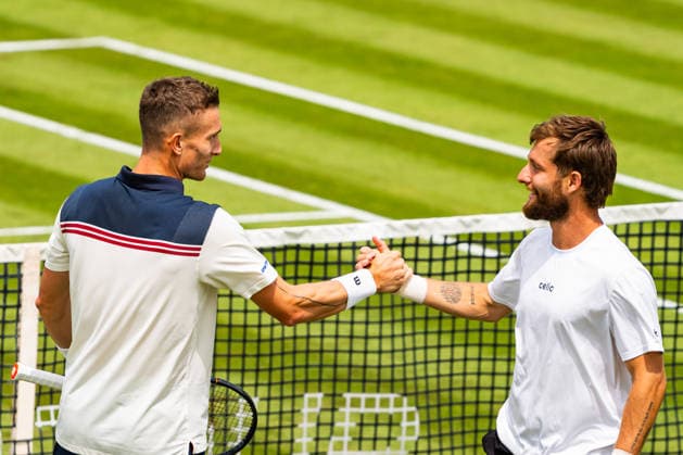 Stuttgart, GERMANY - June 08: Jiri Lehecka (CZE) and Corentin Moutet (FRA) during the Doubles Match between Constantin Frantzen (GER) and Robin Haase (NED) vs. Jiri Lehecka (CZE) and Corentin Moutet (FRA) at BOSS OPEN 2026, Tennisanlage Weissenhof on June 08, 2026 in Stuttgart, Germany. Baden-Württemberg Germany Copyright: xTimoxSteinx