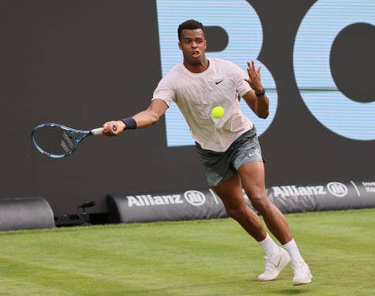 08 06 2026, Boss Open 2026, ATP Tour 250 Stuttgart, TTC Weissenhof, Tennis, Sport, in the picture Giovanni Mpetshi Perricard FRA
