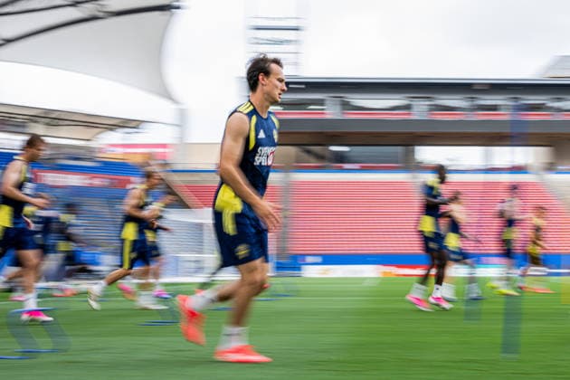 260608 Hjalmar Ekdal of the Swedish national football team at a training session during day 3 of the FIFA World Cup 2026 on June 8, 2026 in Dallas Photo Petter Arvidson BILDBYRAN kod PA PA1223 fotboll football soccer fotball vm fotbolls vm fotball vm fotbolls vm 2026 fifa world cup 2026 träning practice training sverige sweden sverige a day 3 bbeng  Copyright: PETTERxARVIDSON BB260608PA007