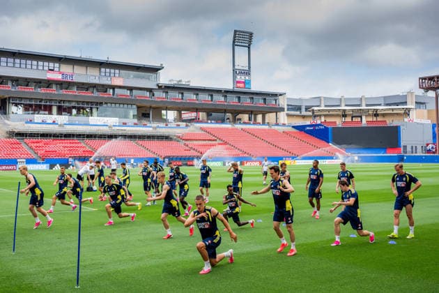 260608 Players of the Swedish national football team at a training session during day 3 of the FIFA World Cup 2026 on June 8, 2026 in Dallas Photo Petter Arvidson BILDBYRAN kod PA PA1223 fotboll football soccer fotball vm fotbolls vm fotball vm fotbolls vm 2026 fifa world cup 2026 träning practice training sverige sweden sverige a day 3 bbeng  Copyright: PETTERxARVIDSON BB260608PA012