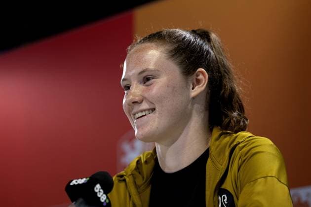 ZEIST - Veerle Buurman during a press conference, PK, Pressekonferenz ahead of the Dutch women s World Cup qualifying match against Poland. OLAF KRAAK ANP xVIxANPxSportx xxANPxIVx 560498228 originalFilename: 560498228.jpg