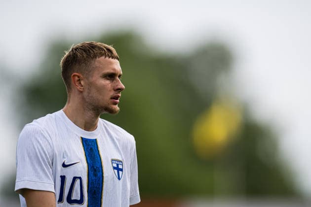 260608 Jimi Tauriainen of Finland during the under 21 international friendly football match between Norway and Finland on June 8, 2026 in Moss Photo Marius Simensen BILDBYRAN COP 238 bbeng finland football fotball fotboll international friendly norway privatlandskamp soccer träningslandskamp u21 under 21  Copyright: MARIUSxSIMENSEN BB260608BB138