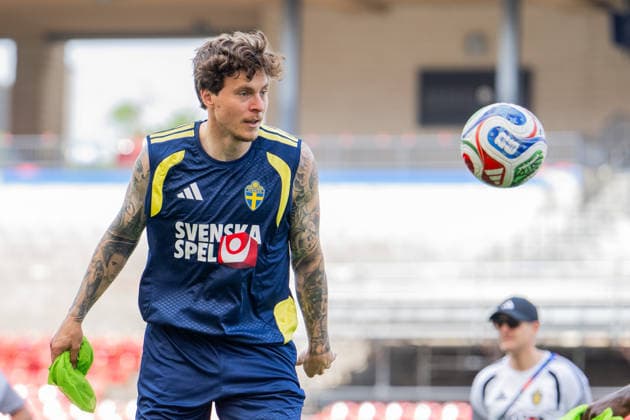 260608 Victor Nilsson Lindelöf of the Swedish national football team at a training session during day 3 of the FIFA World Cup 2026 on June 8, 2026 in Dallas Photo Petter Arvidson BILDBYRAN kod PA PA1223 fotboll football soccer fotball vm fotbolls vm fotball vm fotbolls vm 2026 fifa world cup 2026 träning practice training sverige sweden sverige a day 3 bbeng  Copyright: PETTERxARVIDSON BB260608PA036