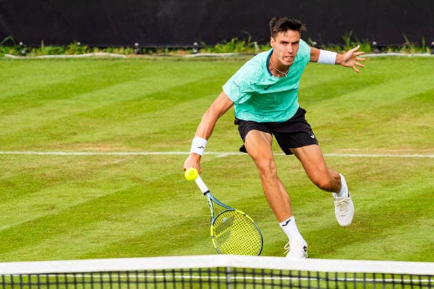 Stuttgart, GERMANY - June 08: Fabian Marozsan (HUN) during the Singles Match between Gauthier Onclin (BEL) vs. Fabian Marozsan (HUN) at BOSS OPEN 2026, Tennisanlage Weissenhof on June 08, 2026 in Stuttgart, Germany. Baden-Württemberg Germany Copyright: xTimoxSteinx