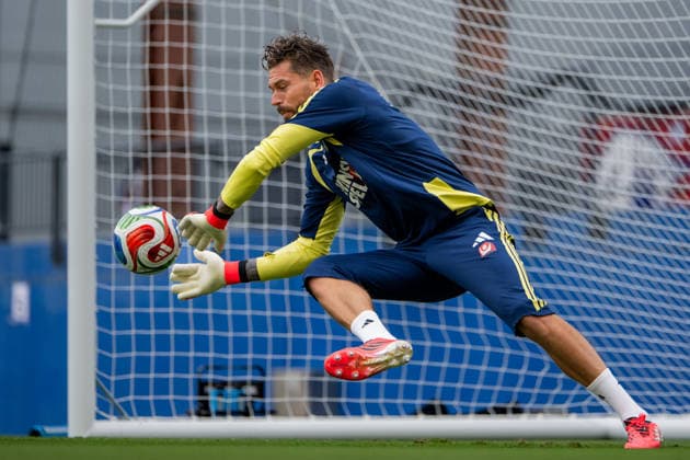 260608 Goalkeeper Kristoffer Nordfeldt of the Swedish national football team at a training session during day 3 of the FIFA World Cup 2026 on June 8, 2026 in Dallas Photo Petter Arvidson BILDBYRAN kod PA PA1223 fotboll football soccer fotball vm fotbolls vm fotball vm fotbolls vm 2026 fifa world cup 2026 träning practice training sverige sweden sverige a day 3 bbeng  Copyright: PETTERxARVIDSON BB260608PA062