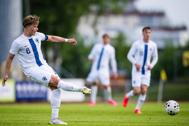 260608 Matias Siltanen of Finland during the under 21 international friendly football match between Norway and Finland on June 8, 2026 in Moss Photo Marius Simensen BILDBYRAN COP 238 bbeng finland football fotball fotboll international friendly norway privatlandskamp soccer träningslandskamp u21 under 21  Copyright: MARIUSxSIMENSEN BB260608BB159