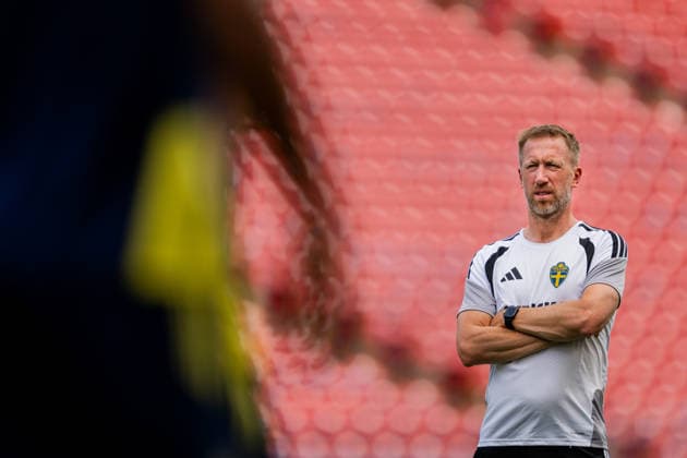 260608 Head coach Graham Potter of the Swedish national football team at a training session during day 3 of the FIFA World Cup 2026 on June 8, 2026 in Dallas Photo Petter Arvidson BILDBYRAN kod PA PA1223 fotboll football soccer fotball vm fotbolls vm fotball vm fotbolls vm 2026 fifa world cup 2026 träning practice training sverige sweden sverige a day 3 bbeng  Copyright: PETTERxARVIDSON BB260608PA094