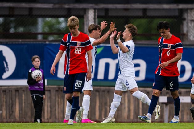 260608 Matias Siltanen of Finland celebrates after scoring the 0 2 goal on a penalty kick during the under 21 international friendly football match between Norway and Finland on June 8, 2026 in Moss Photo Marius Simensen BILDBYRAN COP 238 bbeng finland football fotball fotboll international friendly jubel norge norway privatlandskamp soccer träningslandskamp u21 under 21  Copyright: MARIUSxSIMENSEN BB260608BB169
