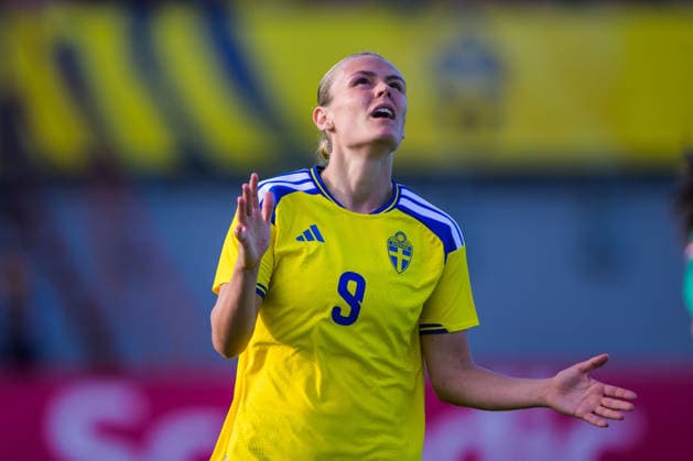 260608 Maja Bodin of Sweden looks dejected during the under 23 international friendly football match between Sweden and Mexico on June 8, 2026 in Kalmar Photo Suvad Mrkonjic BILDBYRAN COP 170 SM0470 fotboll football soccer fotball träningslandskamp international friendly sverige sweden mexico dam bbeng depp sverige sweden  Copyright: SUVADxMRKONJIC BB260608SM053