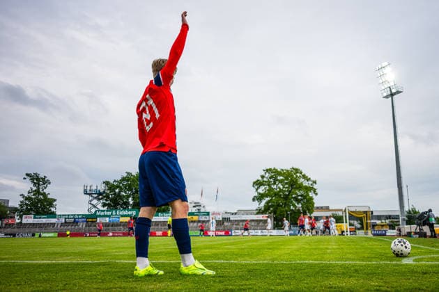 260608 Bo Asulv Hegland of Norway during the under 21 international friendly football match between Norway and Finland on June 8, 2026 in Moss Photo Marius Simensen BILDBYRAN COP 238 bbeng finland football fotball fotboll international friendly norway privatlandskamp soccer träningslandskamp u21 under 21  Copyright: MARIUSxSIMENSEN BB260608BB199