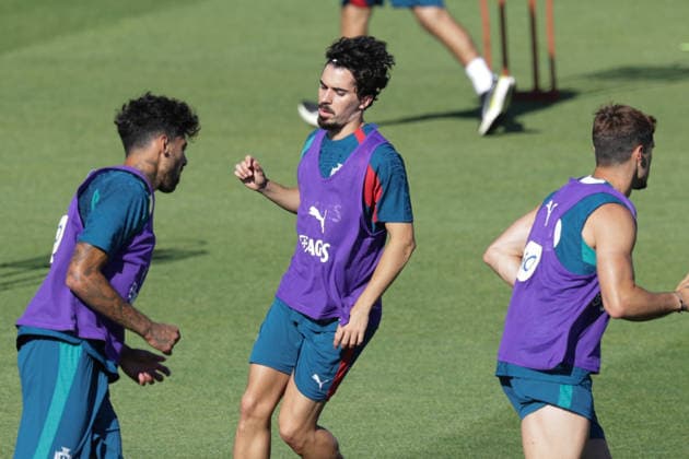 Training of the Portuguese national football team in the football city of Oeiras Portugal, June 8, 2026, in Alges, Portugal Vitinha Portugal ,23 Copyright: HMBxMedia FernandoxSoares