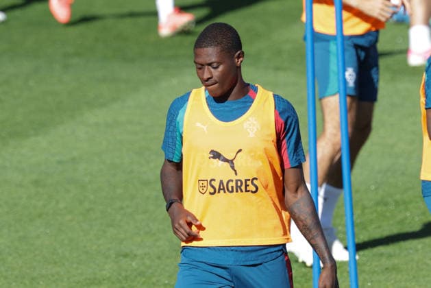 Training of the Portuguese national football team in the football city of Oeiras Portugal, June 8, 2026, in Alges, Portugal Nuno Mendes Portugal ,25 Copyright: HMBxMedia FernandoxSoares