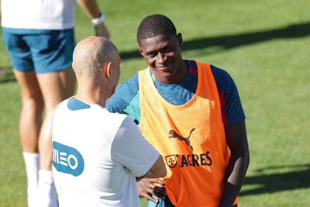 Training of the Portuguese national football team in the football city of Oeiras Portugal, June 8, 2026, in Alges, Portugal Nuno Mendes Portugal ,25 Copyright: HMBxMedia FernandoxSoares