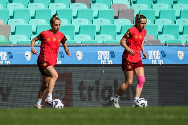 08 06 2026, xgrfx, Football DFB Media Dates, German Womens National Team Final Training v l Sophia Kleinherne, Kathrin Hendrich German Womens National Team DFL DFB REGULATIONS PROHIBIT ANY USE OF PHOTOGRAPHS as IMAGE SEQUENCES and or QUASI VIDEO Ljubljana