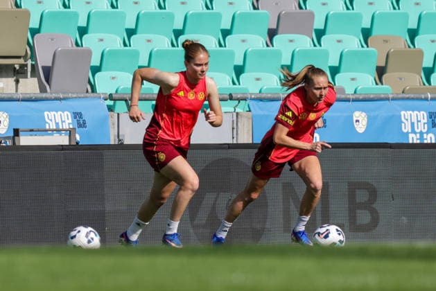 08 06 2026, xgrfx, Football DFB Media Dates, German Womens National Team Final Training v l Sjoeke Nüsken, Janina Minge German Womens National Team DFL DFB REGULATIONS PROHIBIT ANY USE OF PHOTOGRAPHS as IMAGE SEQUENCES and or QUASI VIDEO Ljubljana