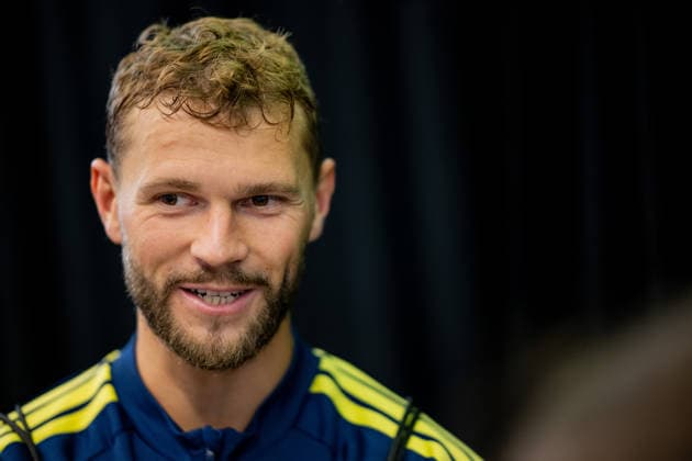 260608 Jesper Karlström of the Swedish men s national football team in the mixed zone after a training session during day 4 of the FIFA World Cup 2026 on June 8, 2026 in Dallas Photo Petter Arvidson BILDBYRAN kod PA PA1224 fotboll football soccer fotball vm fotbolls vm fotball vm fotbolls vm 2026 fifa world cup 2026 mixed zone sverige sweden sverige a day 3 bbeng  Copyright: PETTERxARVIDSON BB260608PA116