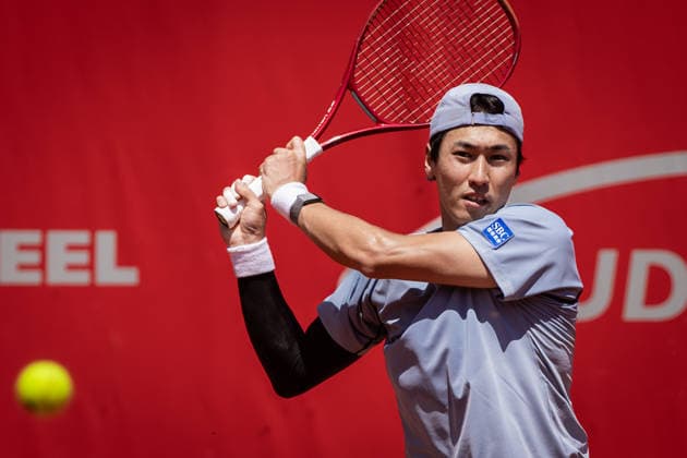 BRATISLAVA OPEN TENNIS ATP, Tennis Herren CHALLENGER Yosuke Watanuki (Japan) during first round ATP Tennis Challenger tour 100 Bratislava Open match against Vitaliy Sachko (Ukraine). Tennis courts Slovan Bratislava, Bratislava, Slovakia, June 08, 2026. Photo by Branislav Racko Copyright: xx 080A7828