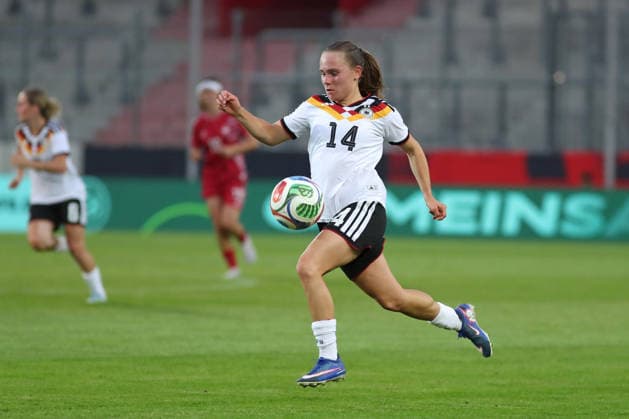 Soccer, U23 Women Germany Denmark, 08 06 26 Marie Steiner 14, Germany U23, TSG Hoffenheim Soccer, Test match U23 Women Germany Denmark on 08 06 26 at Leuna Chemie Stadium Halle Saale Copyright: xBEAUTIFULxSPORTS JanxKaeferx