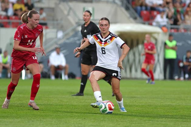 Soccer, U23 Women Germany Denmark, 08 06 26 Sofie Zdebel 6, Germany U23, Bayer Leverkusen Soccer, Test match U23 Women Germany Denmark on 08 06 26 at Leuna Chemie Stadium Halle Saale Copyright: xBEAUTIFULxSPORTS JanxKaeferx